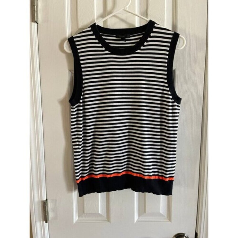 J. Crew Striped Lightweight Sweater Vest